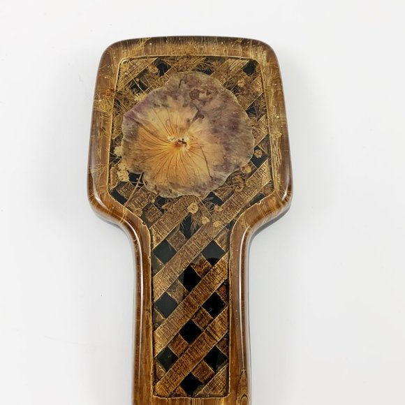 Set of 5 Vintage "Design Gifts International" Resin "Dried Flowers" Trivets. VG! - Picture 2 of 13